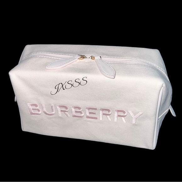 (Light-Pink) Burberry Beauty (Embroidered) Cosmetic-Makeup Bag/Pouch - Picture 14 of 15
